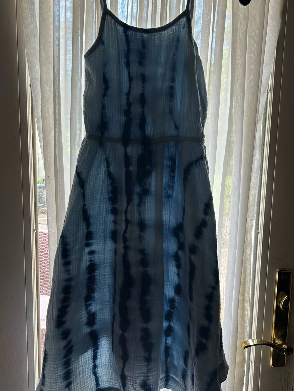 Girls (xl) GAP Light Blue and Navy Tie-Dye Maxi Dress
